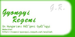 gyongyi regeni business card